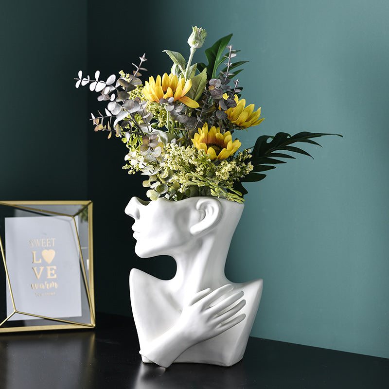 Modern Nordic Style Creative Portrait Vase - ElegantHomeScapes