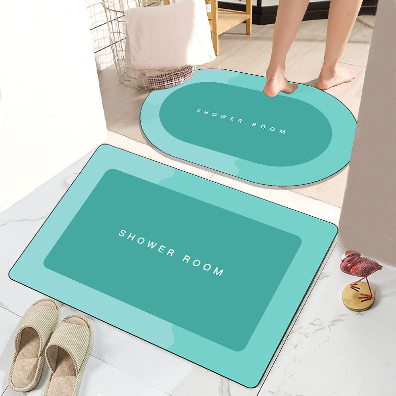 Simple Bathroom Absorbent Non-slip Floor Mat - ElegantHomeScapes