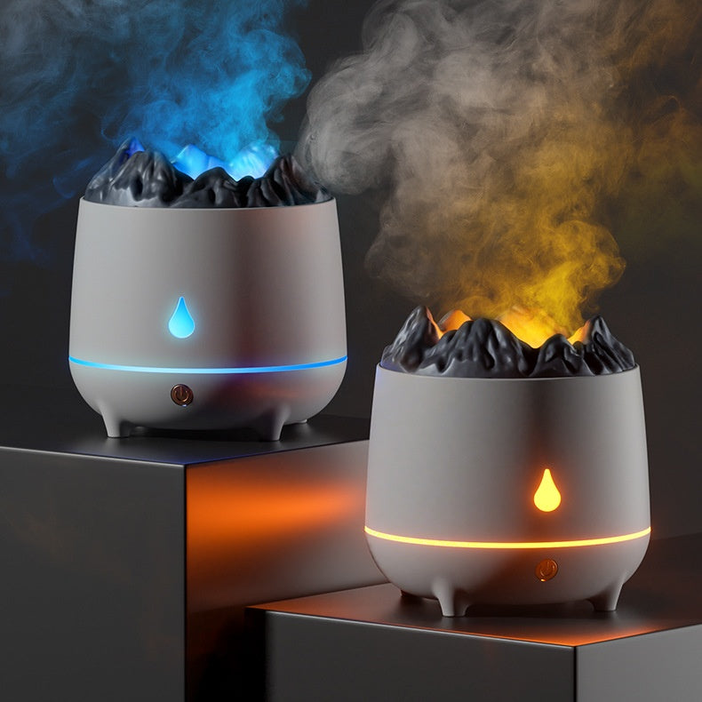 New Volcano Humidifier Flaming Mountain Aromatherapy Machine Volcano Diffuse - ElegantHomeScapes