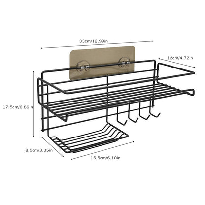 Punch-free Bathroom Storage Rack - ElegantHomeScapes